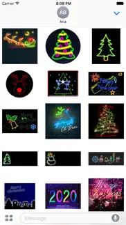 merry christmas neon sticker iphone images 2