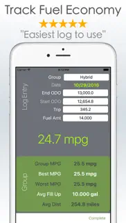 gas mileage calculator and log iphone images 2