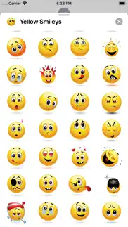 yellow smiley emoji stickers iPhone Captures Décran 4