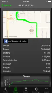 fitmeter run basic – gps lauf iphone bildschirmfoto 2