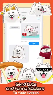 samoyed dog emoji sticker pack iphone images 4