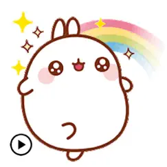 animated cute molang rabbit logo, reviews