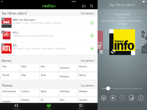 radio.fr - radio et podcast iPad Captures Décran 1