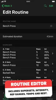 heavyset - gym workout log iphone resimleri 4