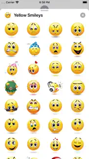 yellow smiley emoji stickers iphone capturas de pantalla 2