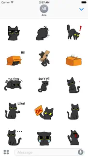 animated grumpy black cat iphone images 2
