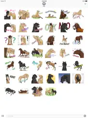 lovely horse horsemoji sticker ipad images 2