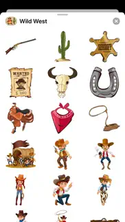 wild west stickers - cowboys iphone resimleri 2