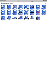 blue dog emoji stickers ipad images 3