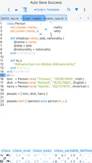 rubyi - run code, autocomplete iphone resimleri 3