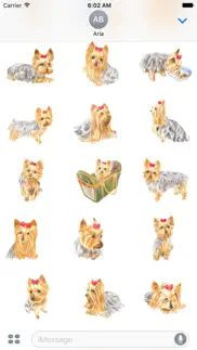 cute yorkie yorkiemoji sticker iphone images 3