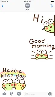 chat with cute frog sticker iphone images 1