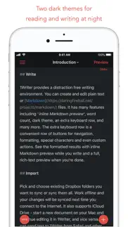 1writer - markdown text editor iphone capturas de pantalla 3