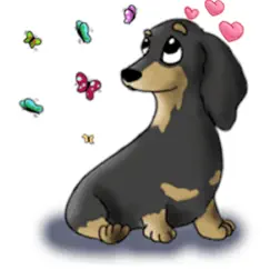 cute dachshund dog stickers logo, reviews