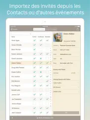 guest list organizer. iPad Captures Décran 2