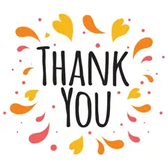 thank you . thanks stickers logo, reviews
