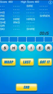 word warp - a word puzzle game iphone images 1