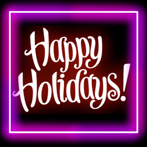 Happy Holidays Neon Stickers app reviews download