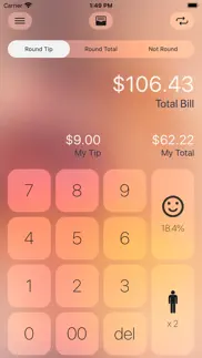ez bill - tip calculator iphone images 1
