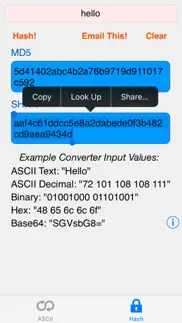 hex ascii base64 md5 sha conv. iphone images 2