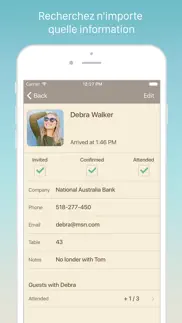 guest list organizer. iPhone Captures Décran 2