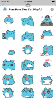 pum pum blue cat playful iphone images 1