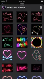 love heart neon stickers iphone resimleri 2
