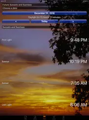 sunset and sunrise times iPad Captures Décran 4