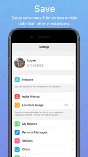 zangi messenger iphone capturas de pantalla 3