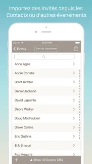 guest list organizer. iPhone Captures Décran 1
