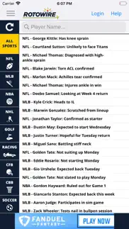rotowire fantasy news center iphone images 1