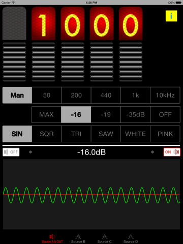 diapason audio generator iPad Captures Décran 1