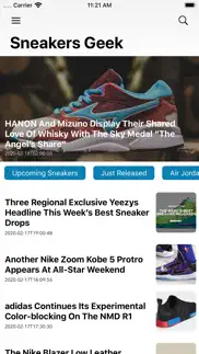 sneakers news geek iPhone Captures Décran 1