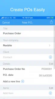 purchase order pro, po maker iphone images 2