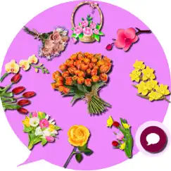 flowers emoji stickers logo, reviews