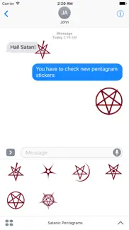 satanic pentagram stickers iphone images 1