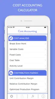 cost accounting calculator iPhone Captures Décran 1