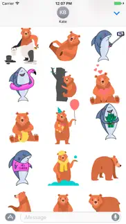 happy shark and bear emoji iphone images 1