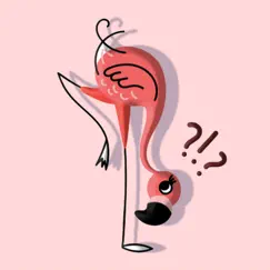 rose pink flamingo stickers logo, reviews
