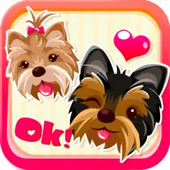 yorkie dog emoji stickers logo, reviews