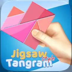 jigsaw style tangram geometry logo, reviews