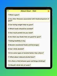 gout diet - acid uric table iPad Captures Décran 2
