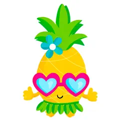 beach summer pineapple travel logo, reviews