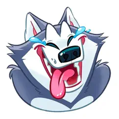 husky boy emoji stickers logo, reviews
