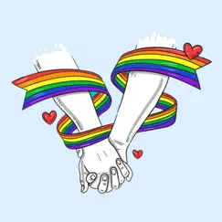 pride month couple stickers logo, reviews