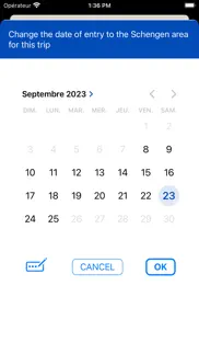 90 days in schengen planner iPhone Captures Décran 2