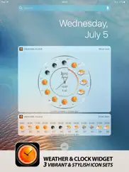 weather clock widget iPad Captures Décran 2