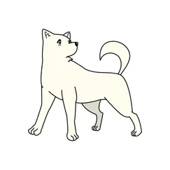 white dog pose sticker logo, reviews