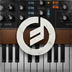 minimoog model d synthesizer logo, reviews