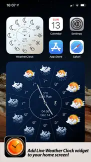 weather clock widget iPhone Captures Décran 1